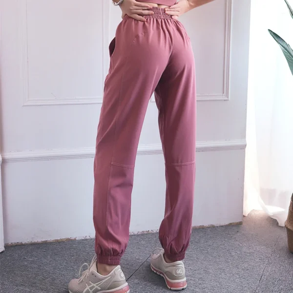 2023 Female Yoga Training Pants Sports Trousers Exercise Fitness High Waist Drawstring Running Jogging Pants Workout Yoga Pants