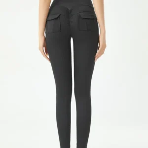 Cargo Wind Fitness Pants Women With Pocket Sports Leggings Stretch High Waist Peach Hip Yoga Pants Long Pants To Wear