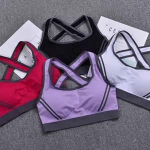Sports Bra for Women Gym Push Up Seamless Cross Running Bra Shockproof And Comfortable Breathable Yoga Sports Bra Vest