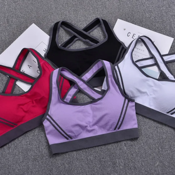 Sports Bra for Women Gym Push Up Seamless Cross Running Bra Shockproof And Comfortable Breathable Yoga Sports Bra Vest